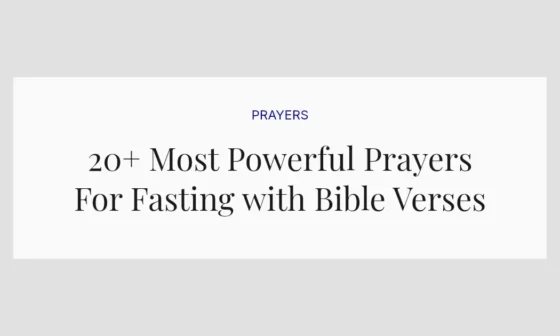 20+ Most Powerful Prayers For Fasting with Bible Verses