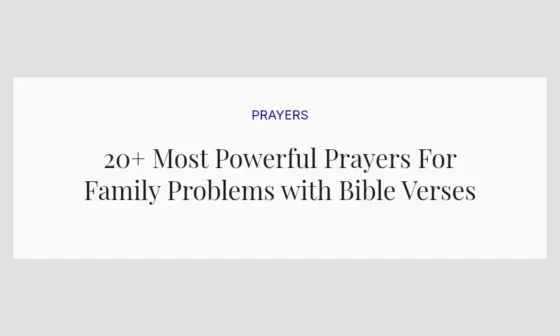 20+ Most Powerful Prayers For Family Problems with Bible Verses