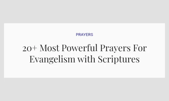 20+ Most Powerful Prayers For Evangelism with Scriptures