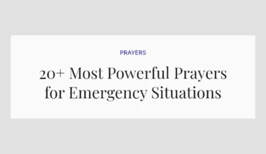 20+ Most Powerful Prayers for Emergency Situations