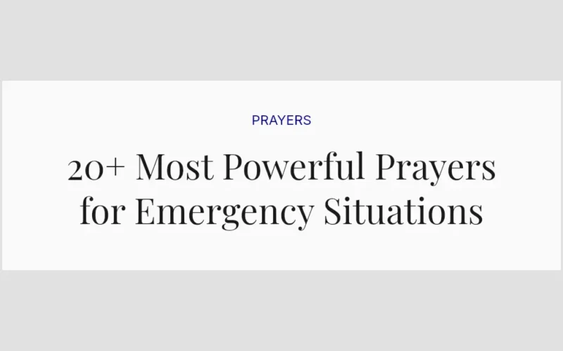 20+ Most Powerful Prayers for Emergency Situations