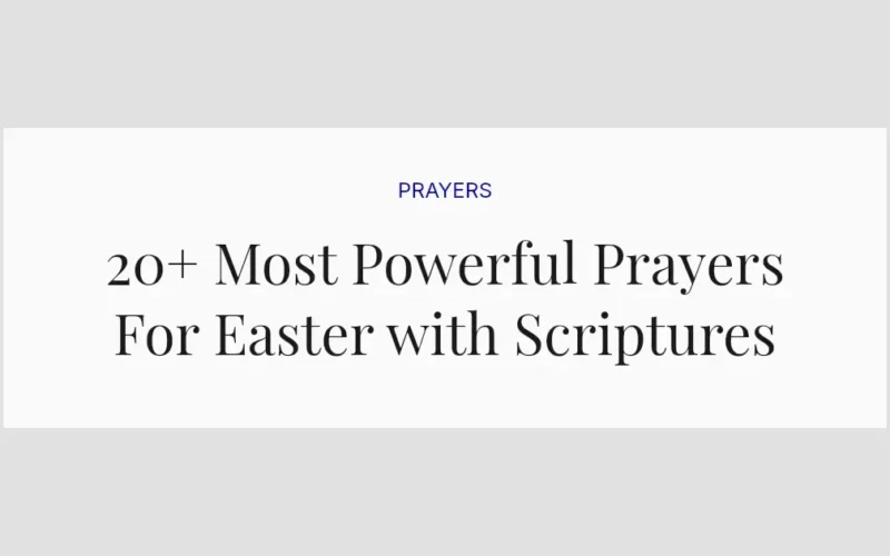 20+ Most Powerful Prayers For Easter with Scriptures