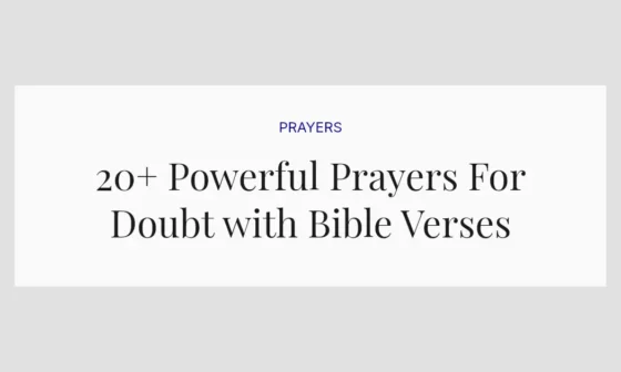 20+ Powerful Prayers For Doubt with Bible Verses