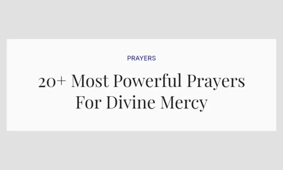 20+ Most Powerful Prayers For Divine Mercy