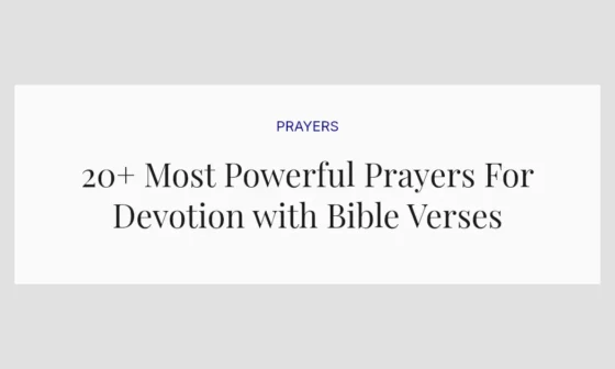 20+ Most Powerful Prayers For Devotion with Bible Verses