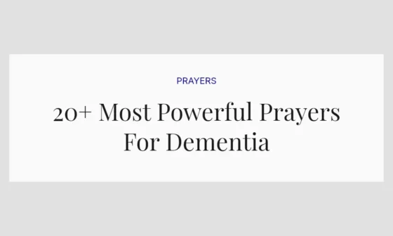 20+ Most Powerful Prayers For Dementia