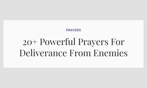 20+ Powerful Prayers For Deliverance From Enemies