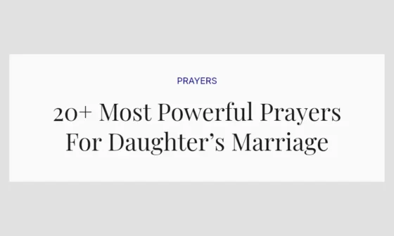 20+ Most Powerful Prayers For Daughter’s Marriage