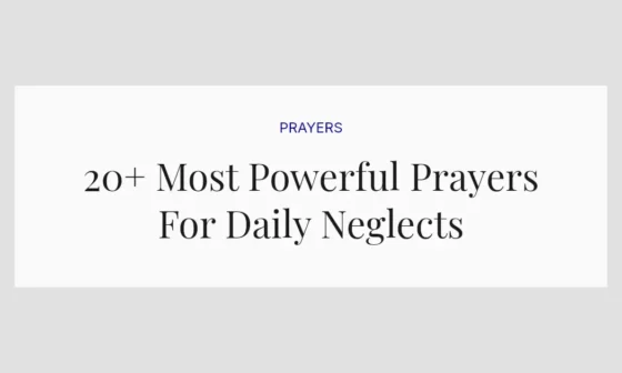 20+ Most Powerful Prayers For Daily Neglects