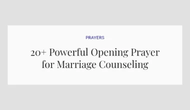 20+ Powerful Opening Prayer for Marriage Counseling