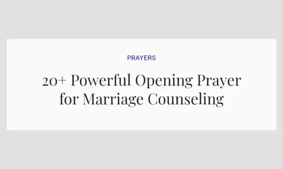 20+ Powerful Opening Prayer for Marriage Counseling