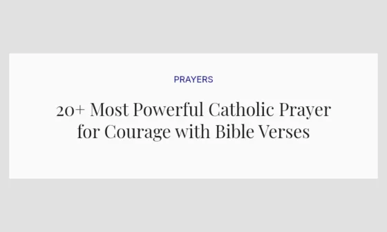 20+ Most Powerful Catholic Prayer for Courage with Bible Verses