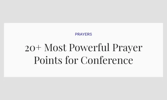 20+ Most Powerful Prayer Points for Conference