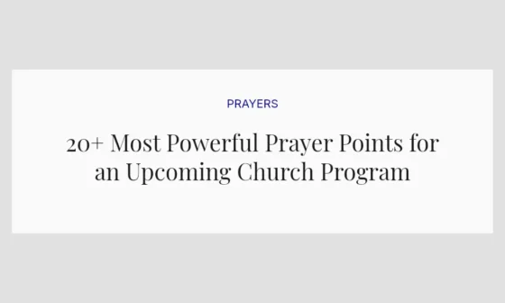 20+ Most Powerful Prayer Points for an Upcoming Church Program