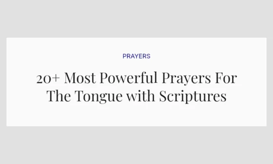20+ Most Powerful Prayers For The Tongue with Scriptures