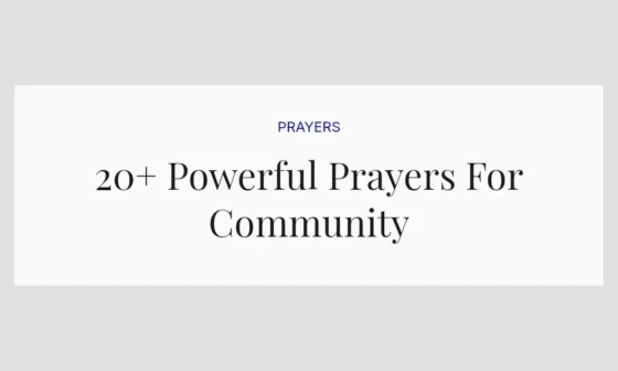 20+ Powerful Prayers For Community