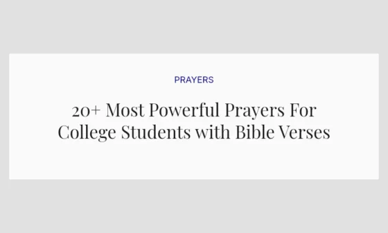 20+ Most Powerful Prayers For College Students with Bible Verses