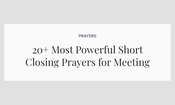 20+ Most Powerful Short Closing Prayers for Meeting