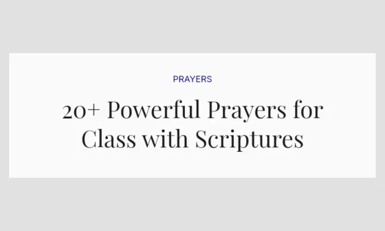20+ Powerful Prayers for Class with Scriptures