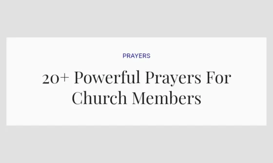 20+ Powerful Prayers For Church Members