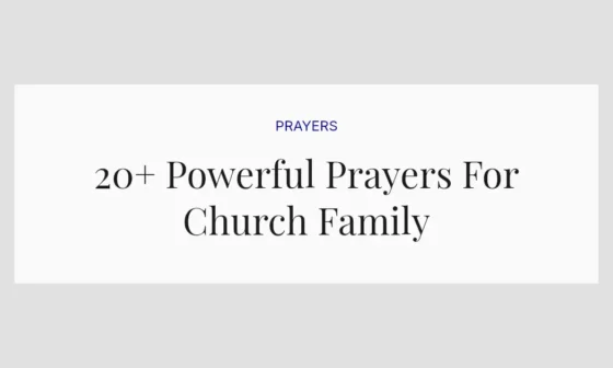 20+ Powerful Prayers For Church Family