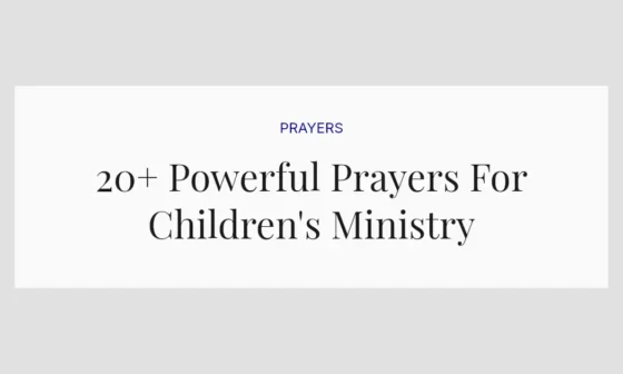 20+ Powerful Prayers For Children's Ministry