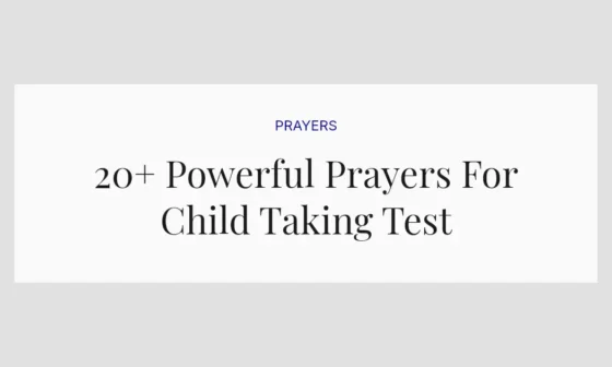 20+ Powerful Prayers For Child Taking Test