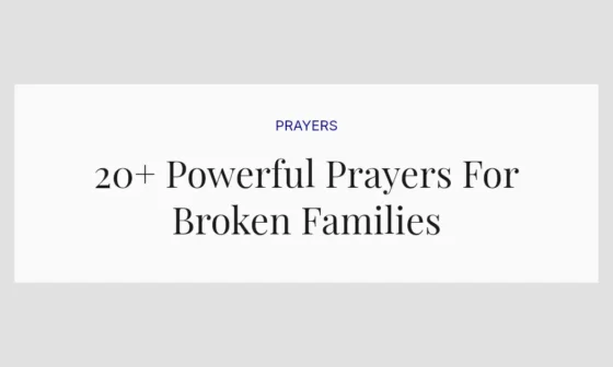 20+ Powerful Prayers For Broken Families