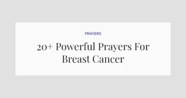 20+ Powerful Prayers For Breast Cancer