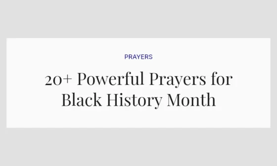20+ Powerful Prayers for Black History Month