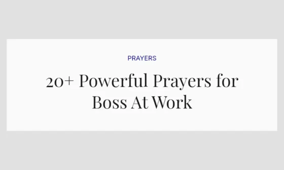 20+ Powerful Prayers for Boss At Work