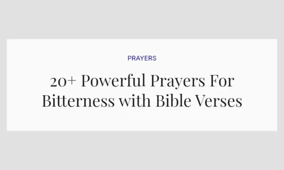 20+ Powerful Prayers For Bitterness with Bible Verses
