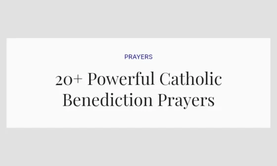 20+ Powerful Catholic Benediction Prayers