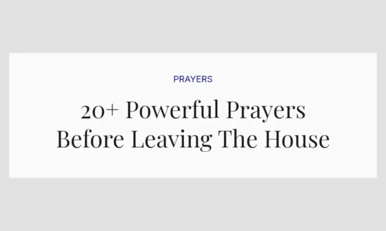 20+ Powerful Prayers Before Leaving The House