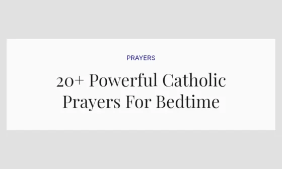 20+ Powerful Catholic Prayers For Bedtime