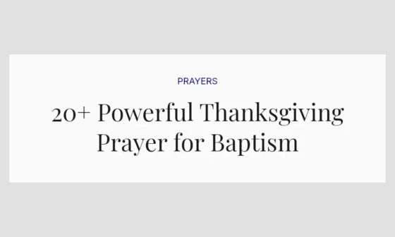 20+ Powerful Thanksgiving Prayer for Baptism