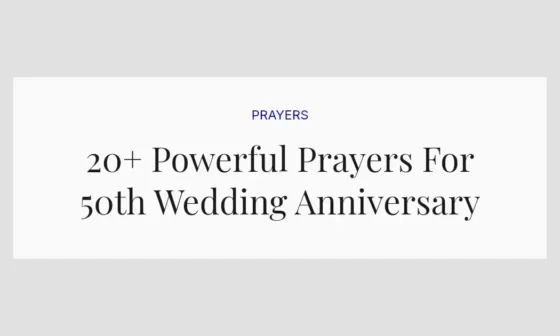 20+ Powerful Prayers For 50th Wedding Anniversary