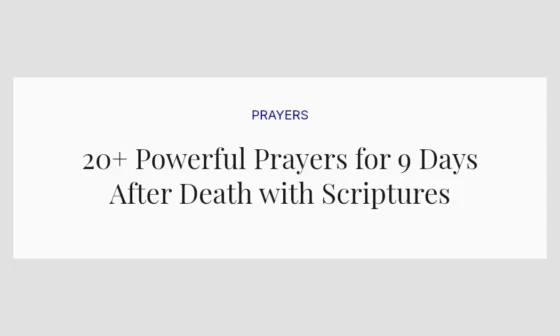 20+ Powerful Prayers for 9 Days After Death with Scriptures