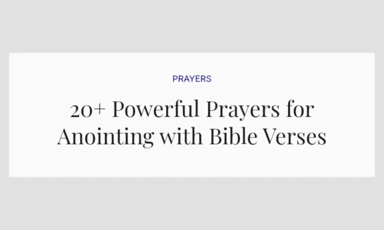 20+ Powerful Prayers for Anointing with Bible Verses