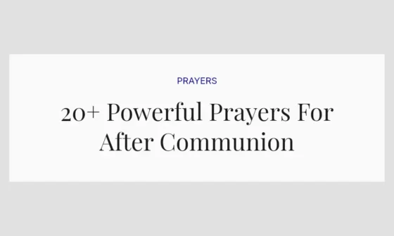 20+ Powerful Prayers For After Communion