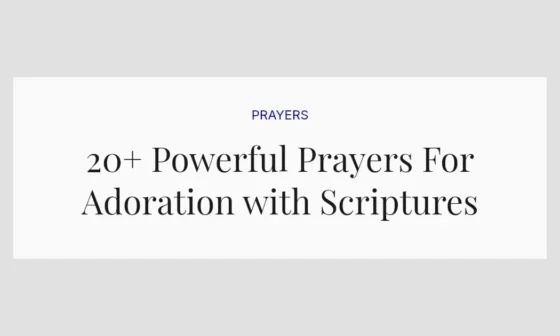 20+ Powerful Prayers For Adoration with Scriptures