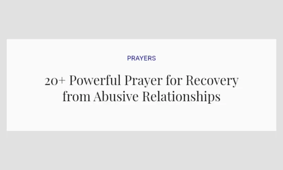 20+ Powerful Prayer for Recovery from Abusive Relationships