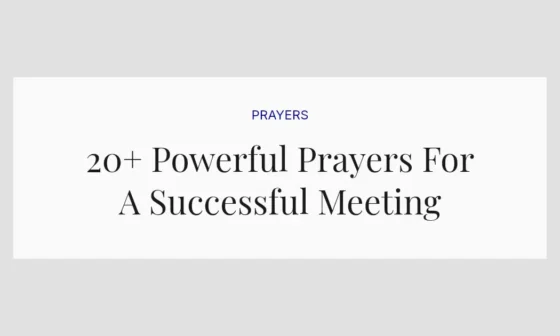 20+ Powerful Prayers For A Successful Meeting