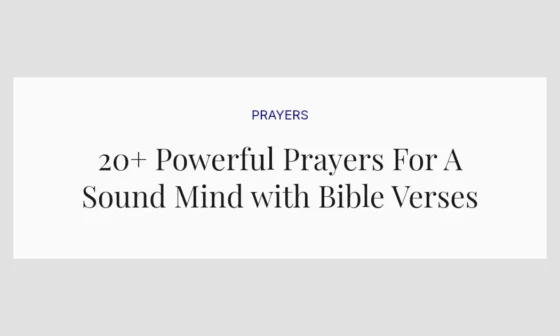 20+ Powerful Prayers For A Sound Mind with Bible Verses