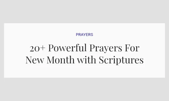 20+ Powerful Prayers For New Month with Scriptures