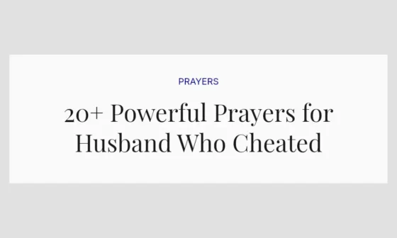 20+ Powerful Prayers for Husband Who Cheated
