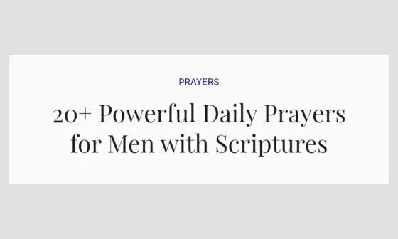 20+ Powerful Daily Prayers for Men with Scriptures