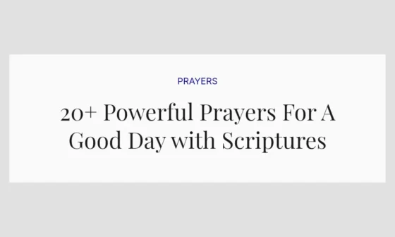 20+ Powerful Prayers For A Good Day with Scriptures