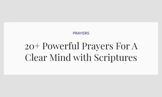 20+ Powerful Prayers For A Clear Mind with Scriptures