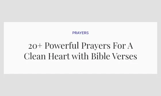20+ Powerful Prayers For A Clean Heart with Bible Verses